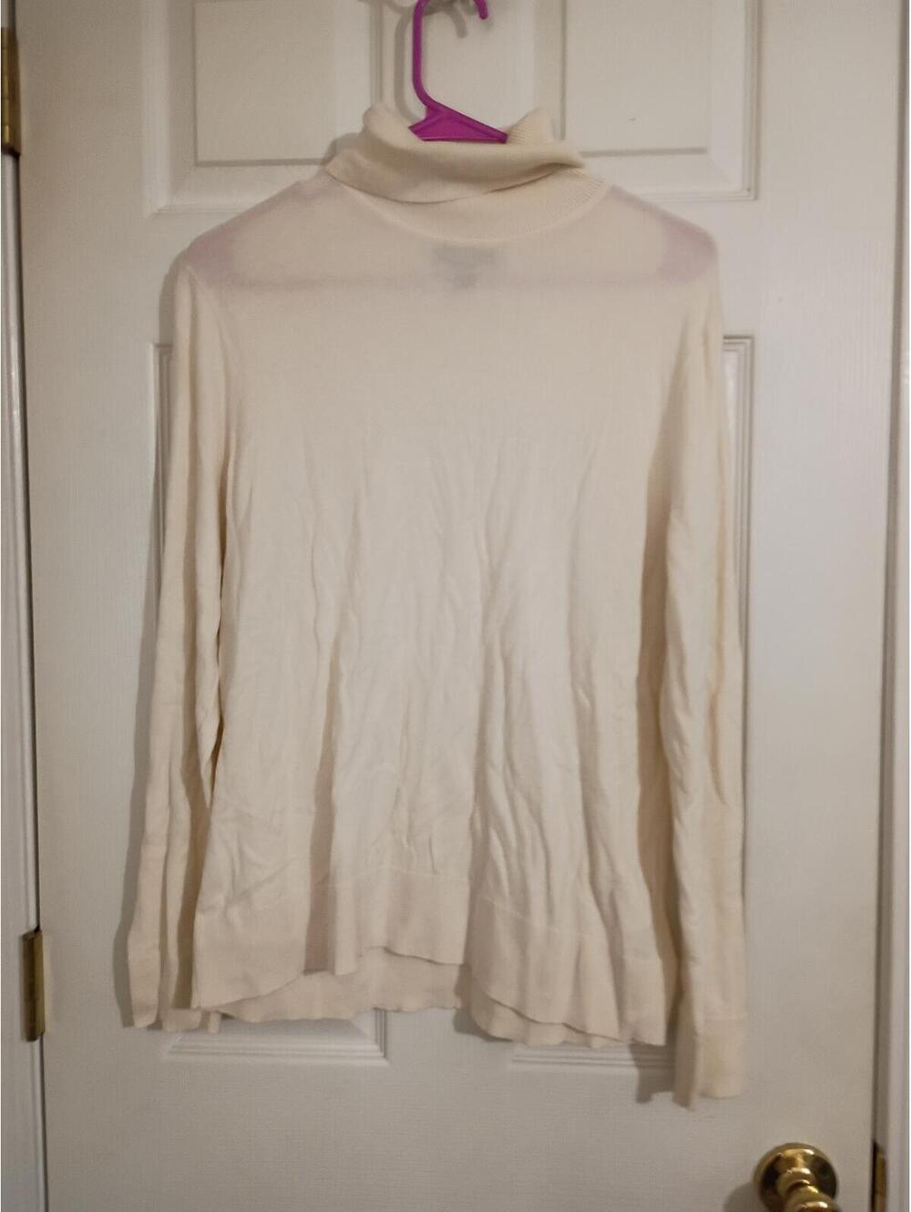 Chaps Cream Turtleneck Sweater XL